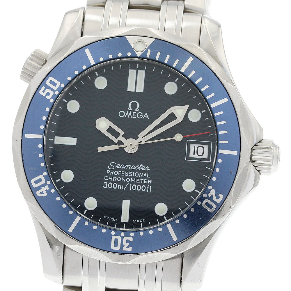 OMEGA Seamaster300 2551.80 Date Navy Dial Automatic Boy's Watch_962662