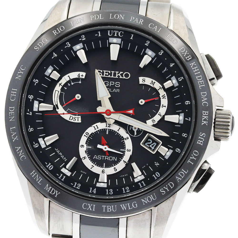 SEIKO Astron SBXB041/8X53-0AB0-2 Day date Solar Powered Radio Men's Watch_962679