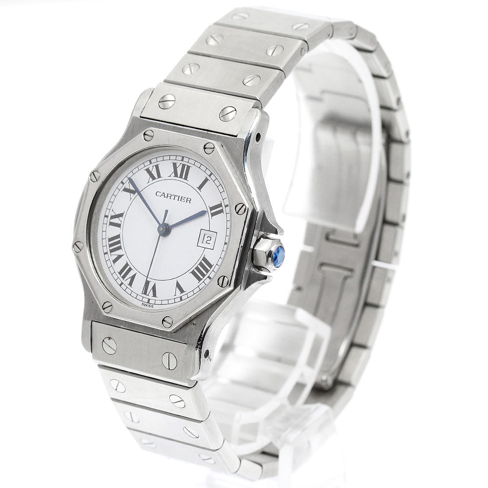 CARTIER Santos Octagon LM 81037188 Date white Dial Automatic Men's Watch_962712