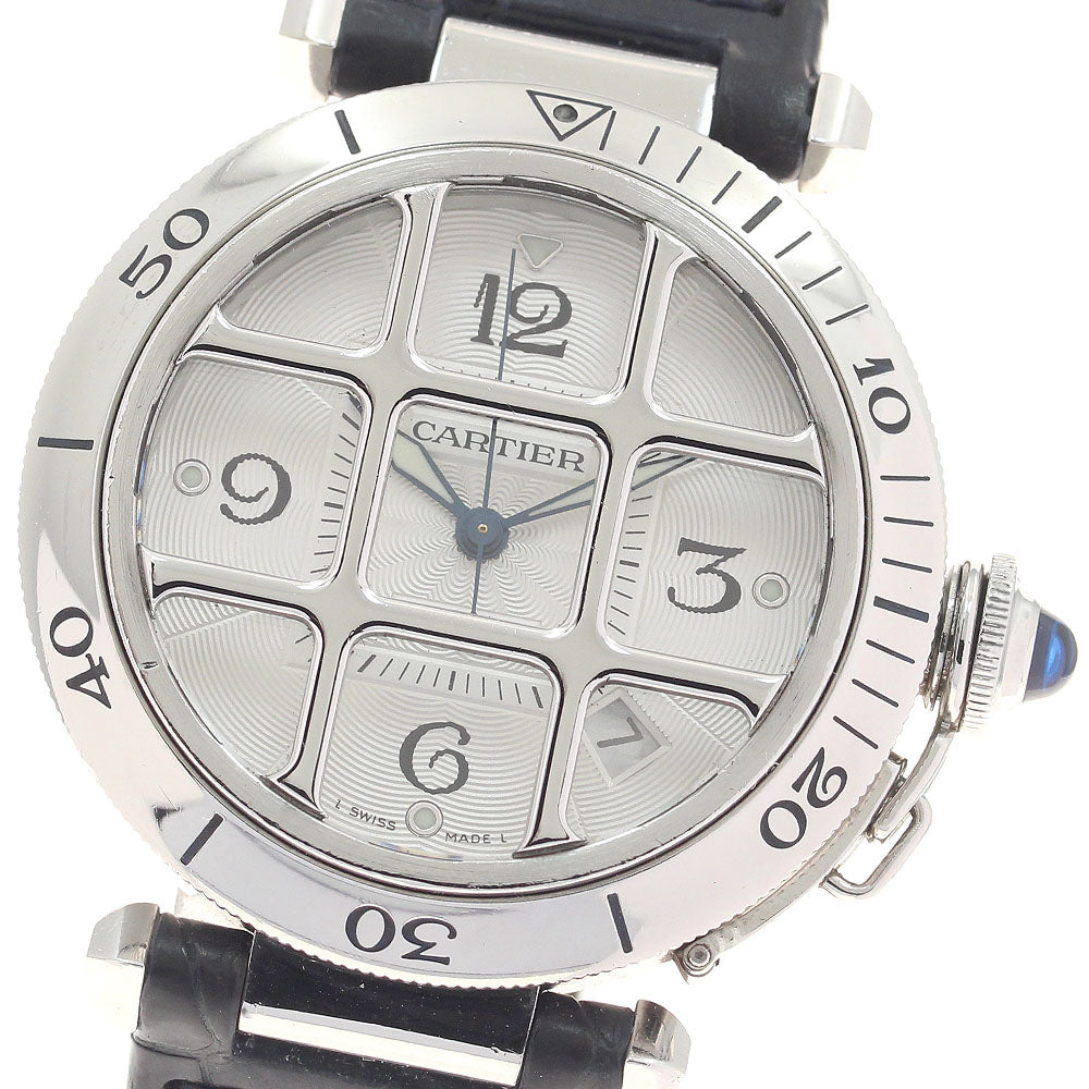 CARTIER Pasha grid 38MM W3104055 Date Silver Dial Automatic Men's Watch_962732