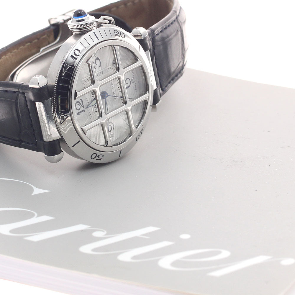 CARTIER Pasha grid 38MM W3104055 Date Silver Dial Automatic Men's Watch_962732