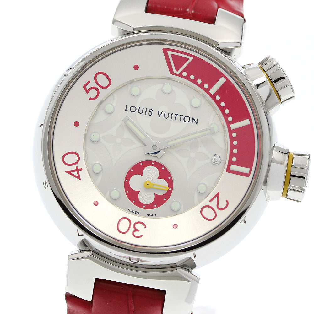 LOUIS VUITTON Tambour Diving Q131V Small seconds Silver Dial Quartz Ladies Watch_962849