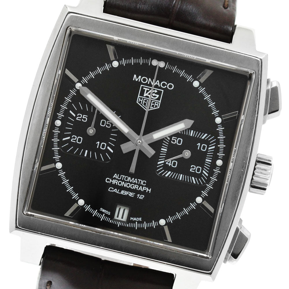TAG HEUER Monaco CAW2110.FC6177 Chronograph Caliber 12 black Dial Automatic Men's Watch_962896
