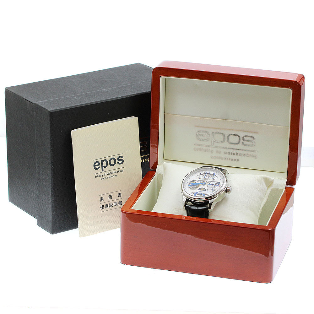 EPOS Passion Full Calendar Moon Phase 3368WH Triple calendar skeleton Dial Hand Winding Men's Watch_963465