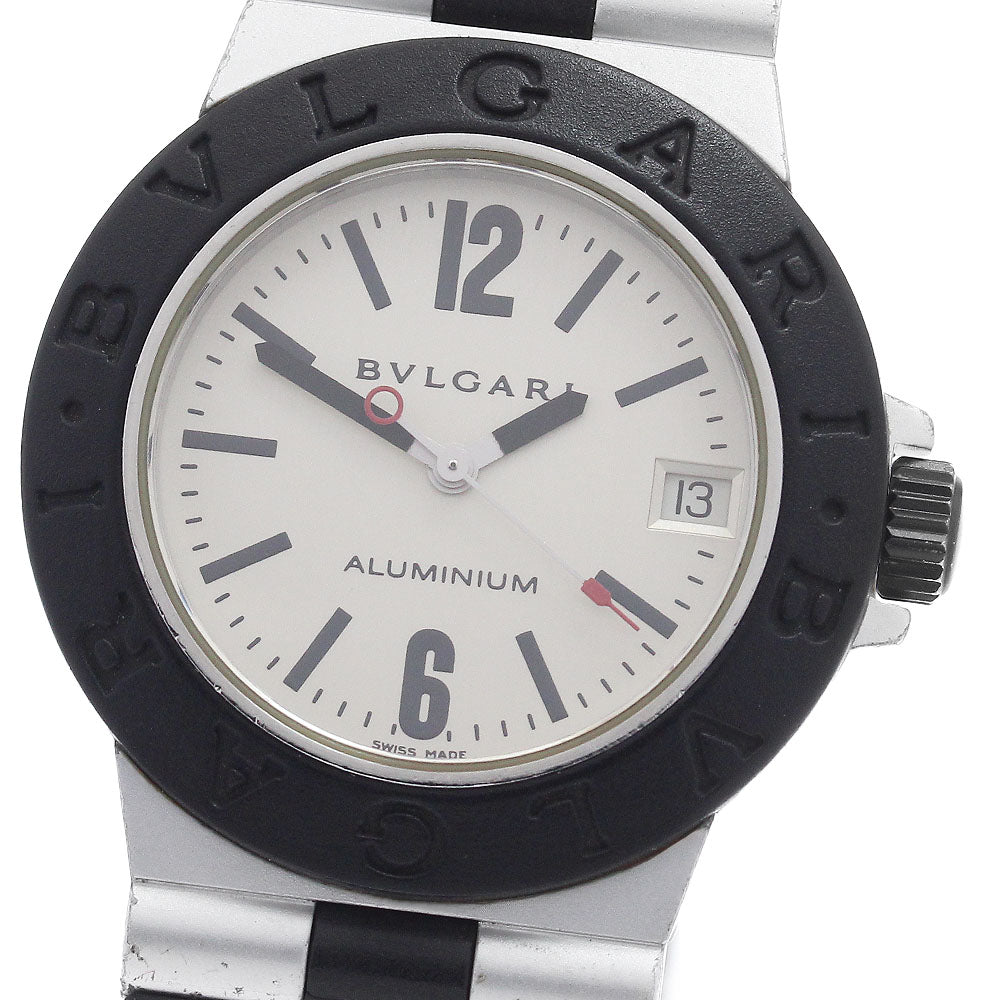 BVLGARI aluminum AL32A Date Silver Dial Quartz Boy's Watch_965102