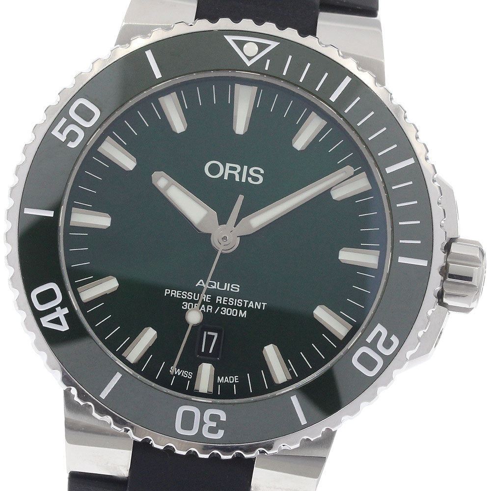 ORIS Aquis 01 733 7730 4157 Date green Dial Automatic Men's Watch_965223
