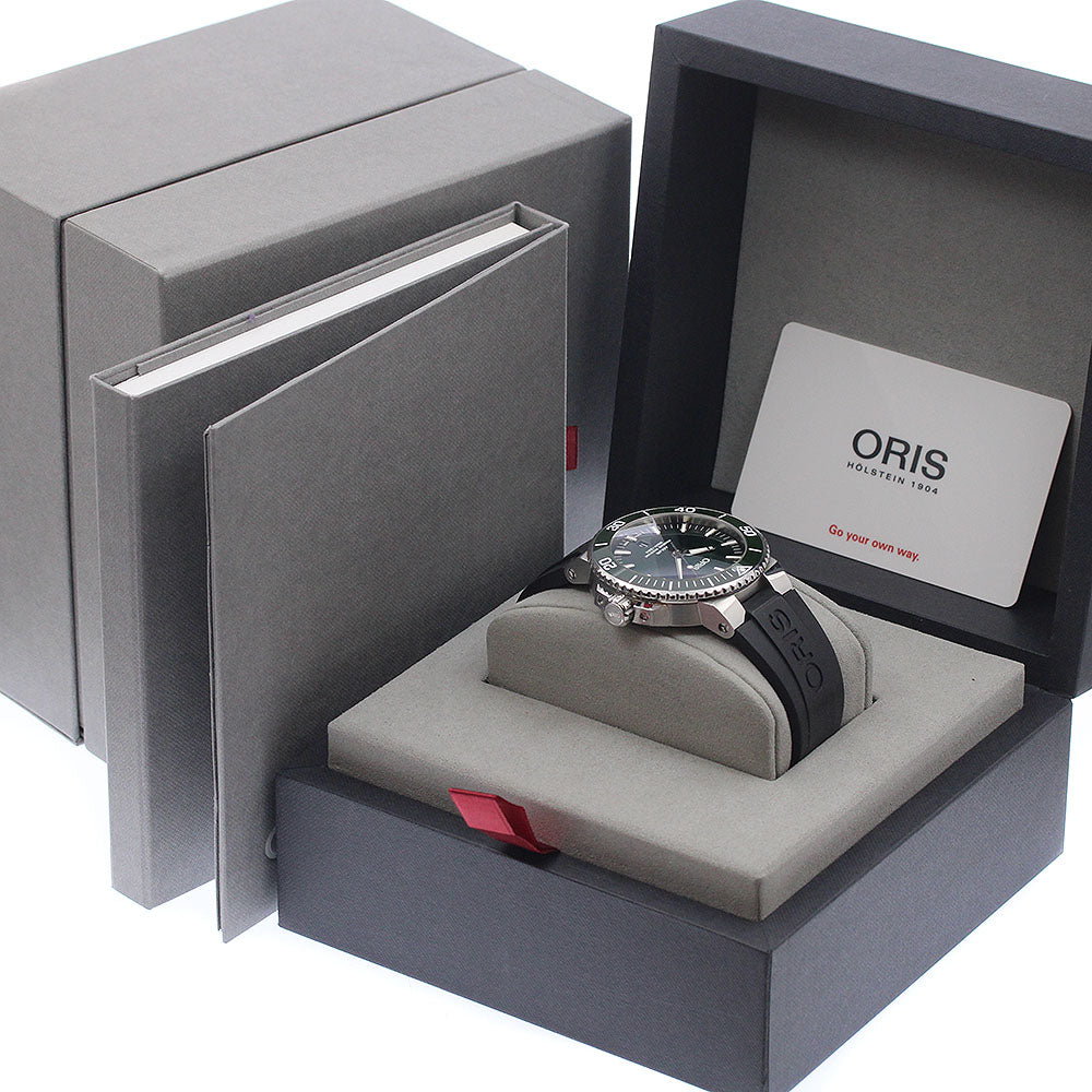 ORIS Aquis 01 733 7730 4157 Date green Dial Automatic Men's Watch_965223