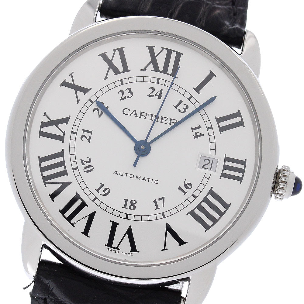 CARTIER Ronde Solo XL W6701010 Date Silver Dial Automatic Men's Watch_965321