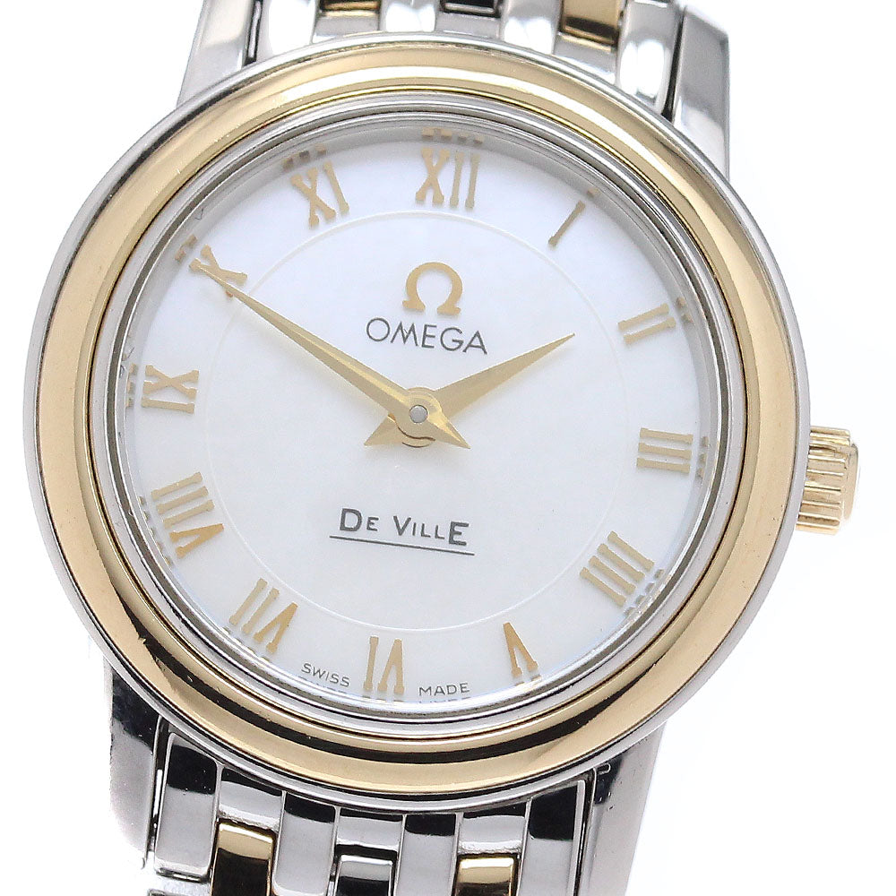OMEGA De Ville 4370.71 White shell Dial Quartz Ladies Watch_965341