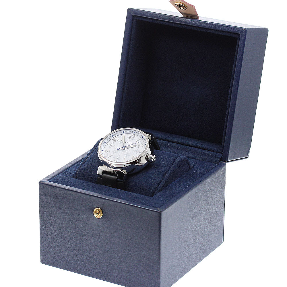 LOUIS VUITTON Tambourg GM QA114 Monogram white Dial Quartz Men's Watch_965379