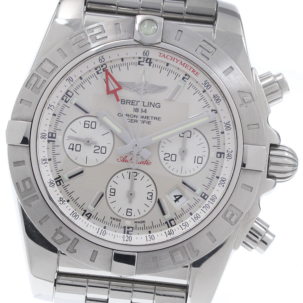 BREITLING Chronomat AB0420 Date GMT Silver Dial Automatic Men's Watch_965551