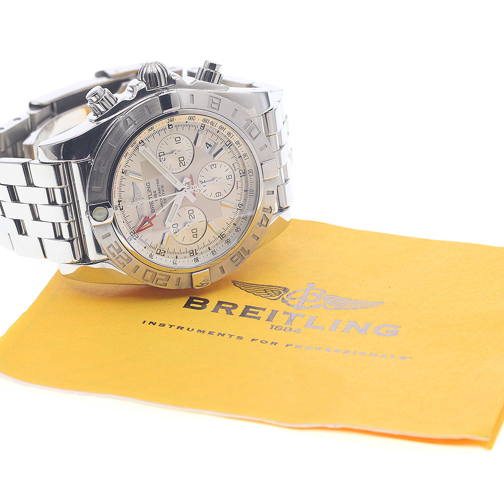 BREITLING Chronomat AB0420 Date GMT Silver Dial Automatic Men's Watch_965551