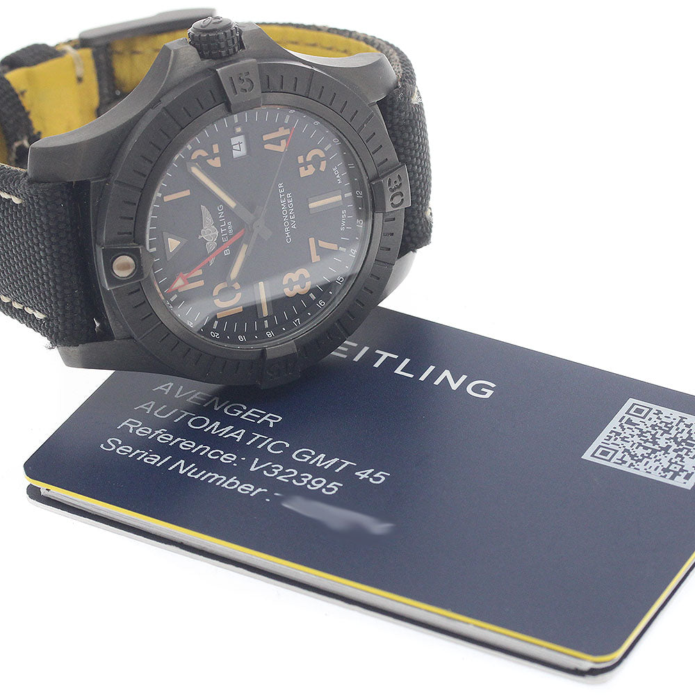 BREITLING Avenger GMT 45 Night Mission V32395 black Dial Automatic Men's_965552