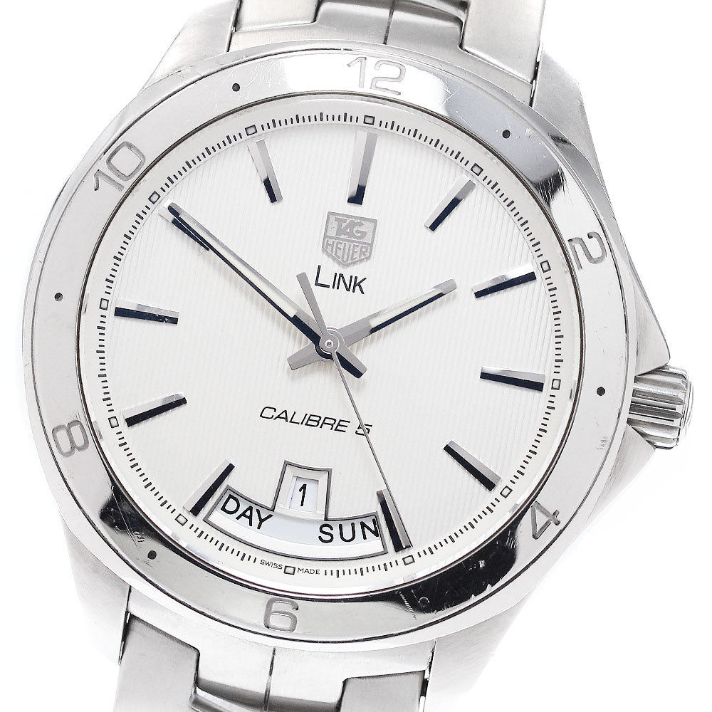 TAG HEUER Link WAT2011 Day date Silver Dial Automatic Men's Watch_965570