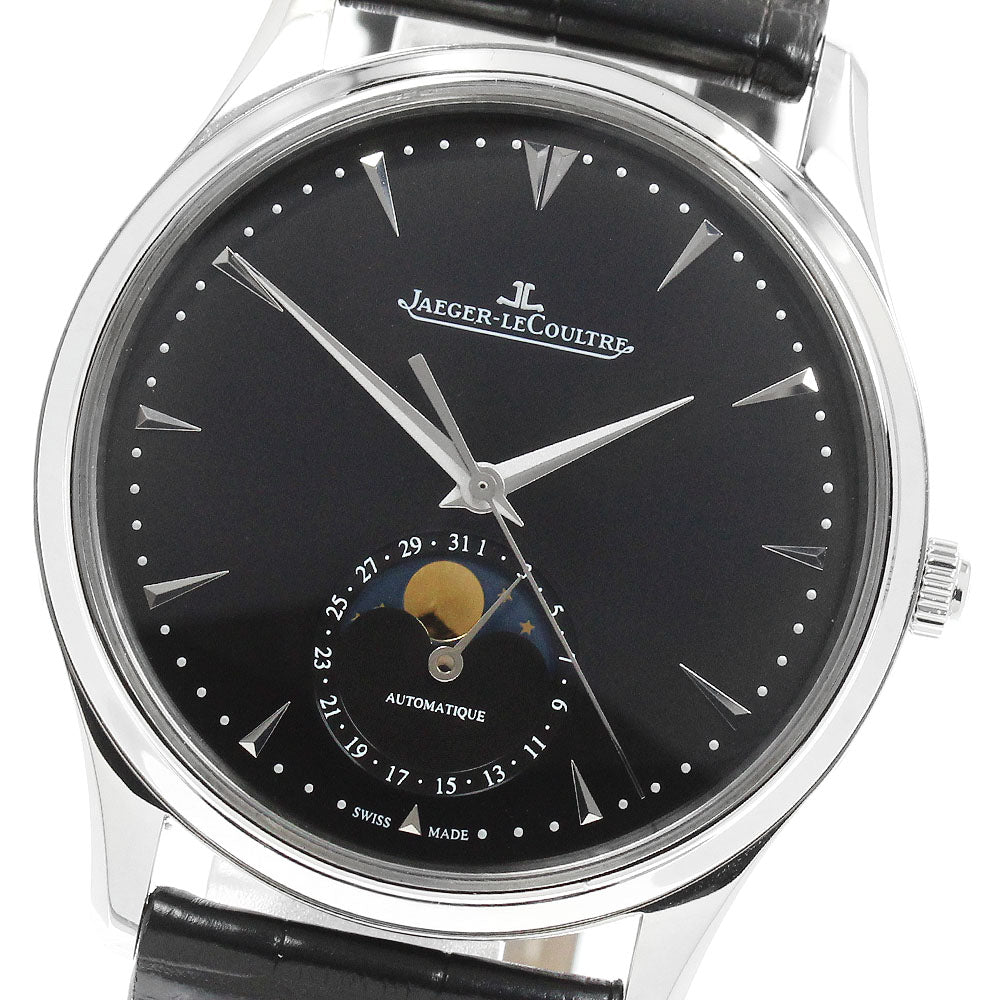 JAEGER-LECOULTRE master ultra slim moon Q1368470/176.8.64.S Date Moon Phase black Dial Automatic Men's Watch_965573