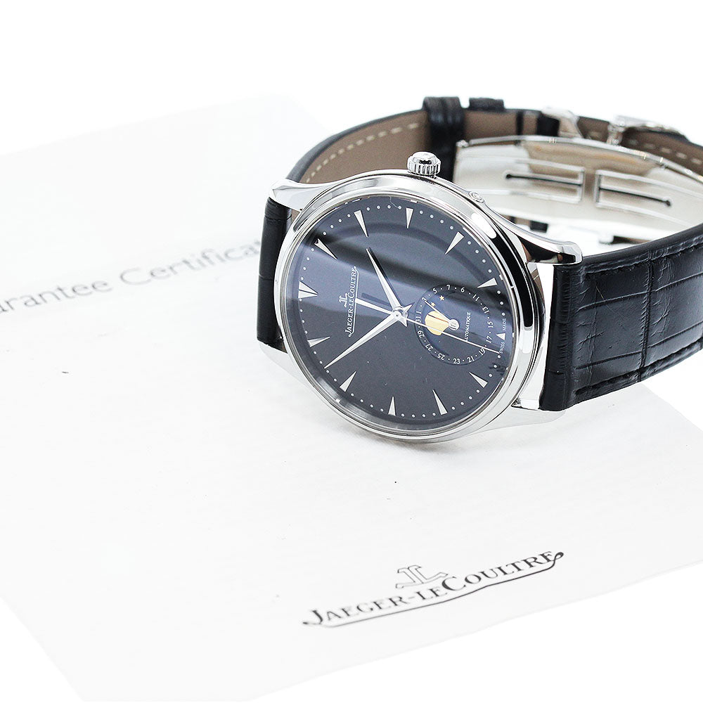 JAEGER-LECOULTRE master ultra slim moon Q1368470/176.8.64.S Date Moon Phase black Dial Automatic Men's Watch_965573