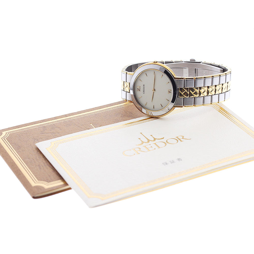 SEIKO CREDOR 8N70-6160/GCAD009 beige Dial Quartz Men's Watch_966230