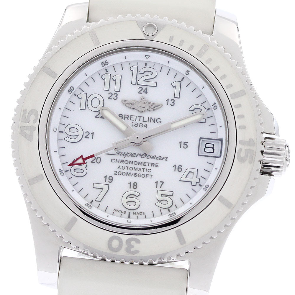 BREITLING Super Ocean II 36 A17312 Date white Dial Automatic Ladies Watch_966343