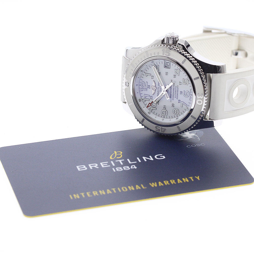 BREITLING Super Ocean II 36 A17312 Date white Dial Automatic Ladies Watch_966343