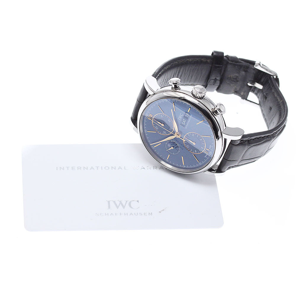 IWC SCHAFFHAUSEN Portofino IW391036 Chronograph day date Navy Dial Automatic Men's Watch_966361