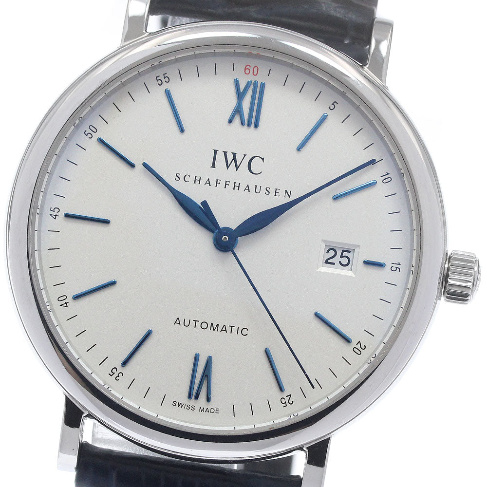 IWC SCHAFFHAUSEN Portofino IW356527 Date Silver Dial Automatic Men's Watch_966455