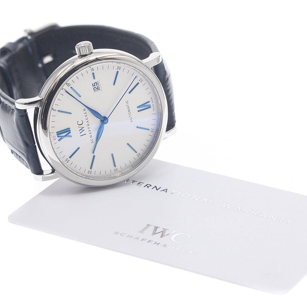 IWC SCHAFFHAUSEN Portofino IW356527 Date Silver Dial Automatic Men's Watch_966455