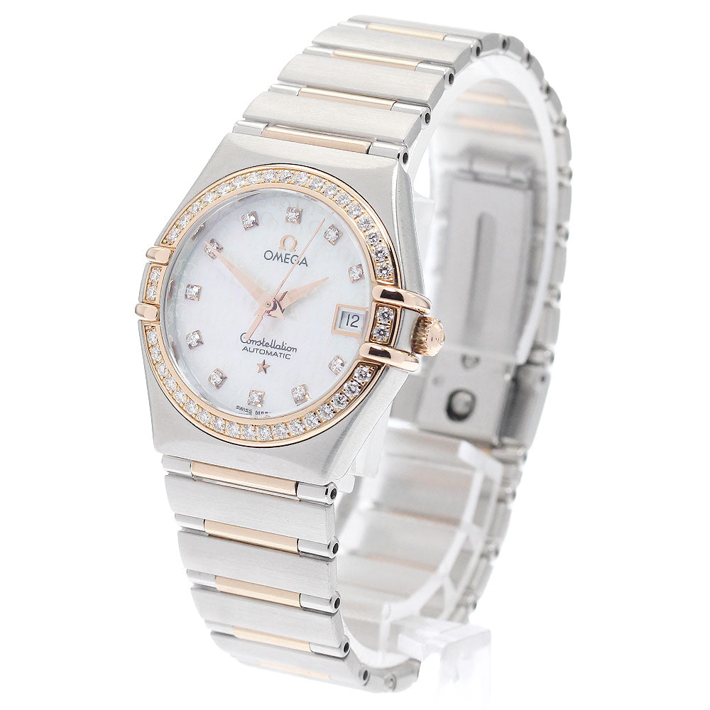 OMEGA Constellation 50th Anniversary Model 1398.75 Shell diamond White shell Dial Automatic Ladies Watch_966462
