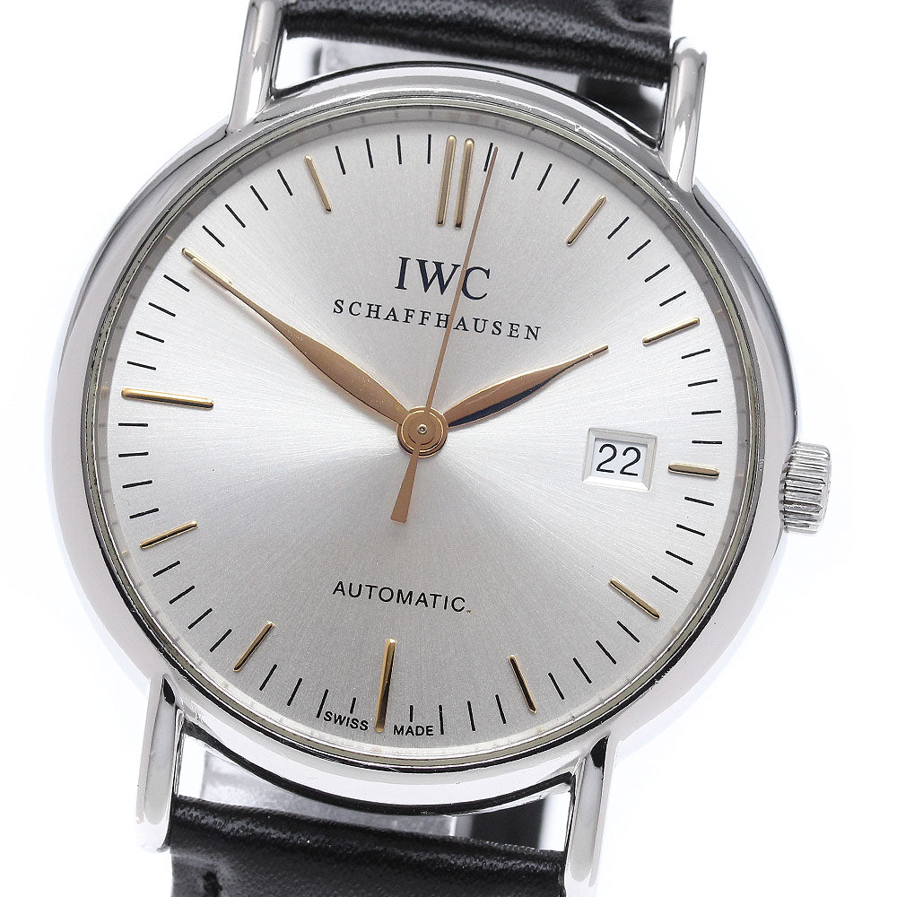 IWC SCHAFFHAUSEN Portofino IW356307 Date Silver Dial Automatic Men's_966490