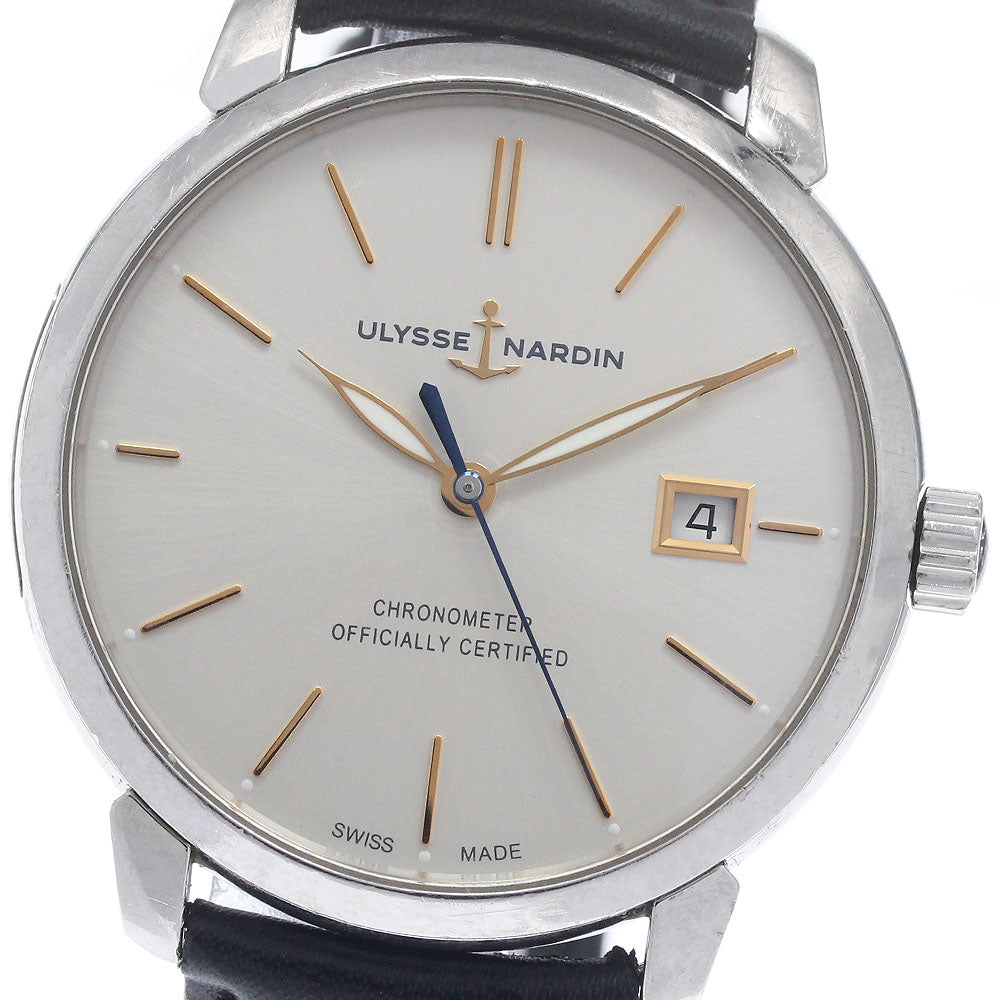 Ulysse Nardin Classico 8153-111-2190 Date Silver Dial Automatic Men's_966496