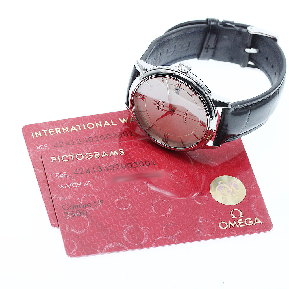 OMEGA De Ville Prestige Coaxial 424.13.40.20.02.001 Date Silver Dial Automatic Men's Watch_966501