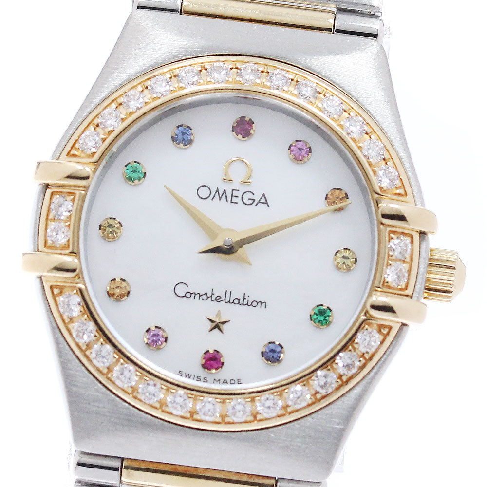 OMEGA Constellation Mini Iris 1367.79 12P diamond bezel White shell Dial Quartz Ladies Watch_966512