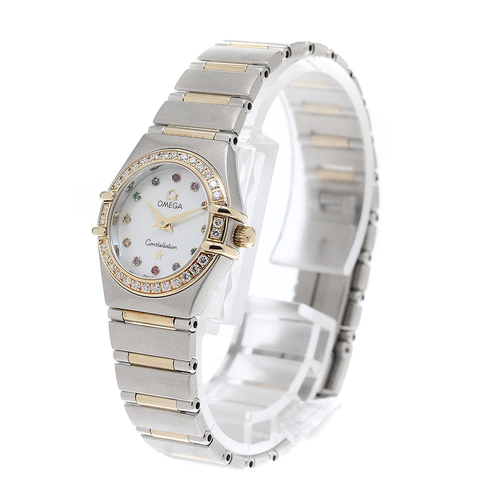 OMEGA Constellation Mini Iris 1367.79 12P diamond bezel White shell Dial Quartz Ladies Watch_966512