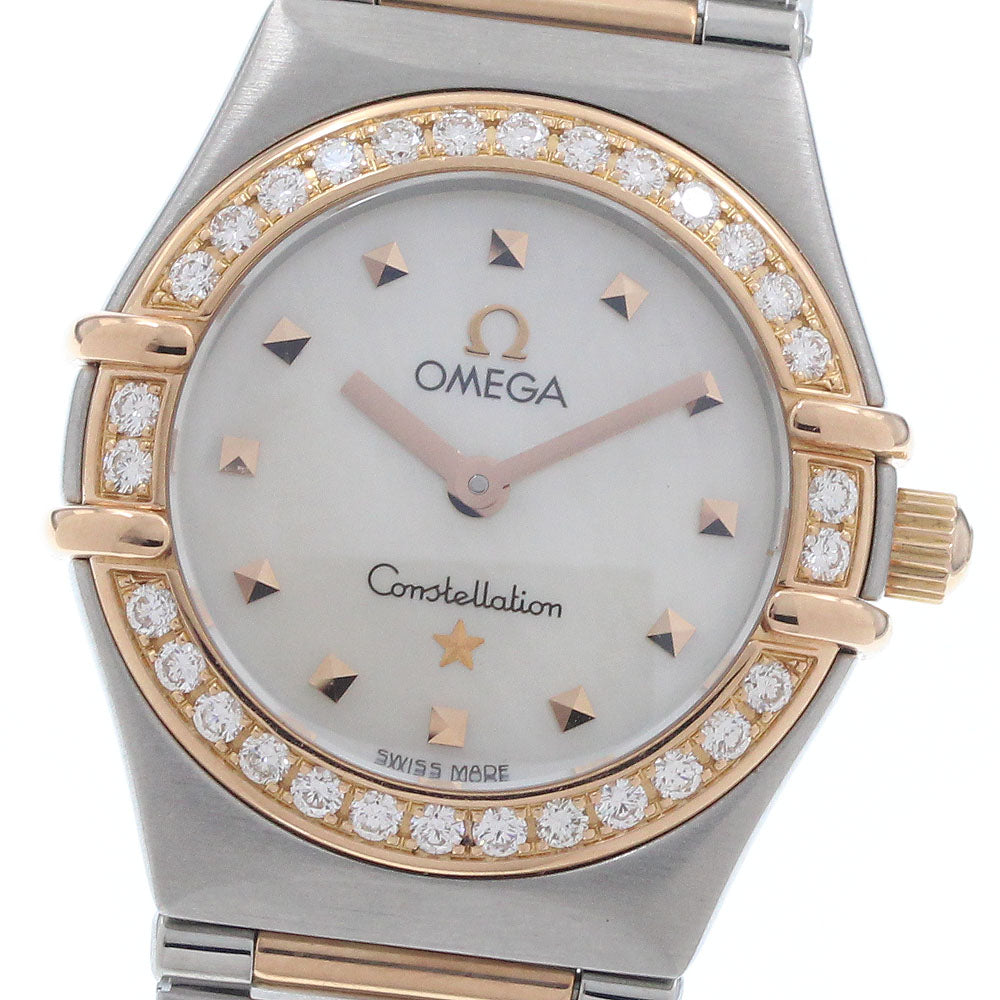 OMEGA Constellation Mini My Choice 1368.71 Diamond Bezel White shell Dial Quartz Ladies Watch_966516