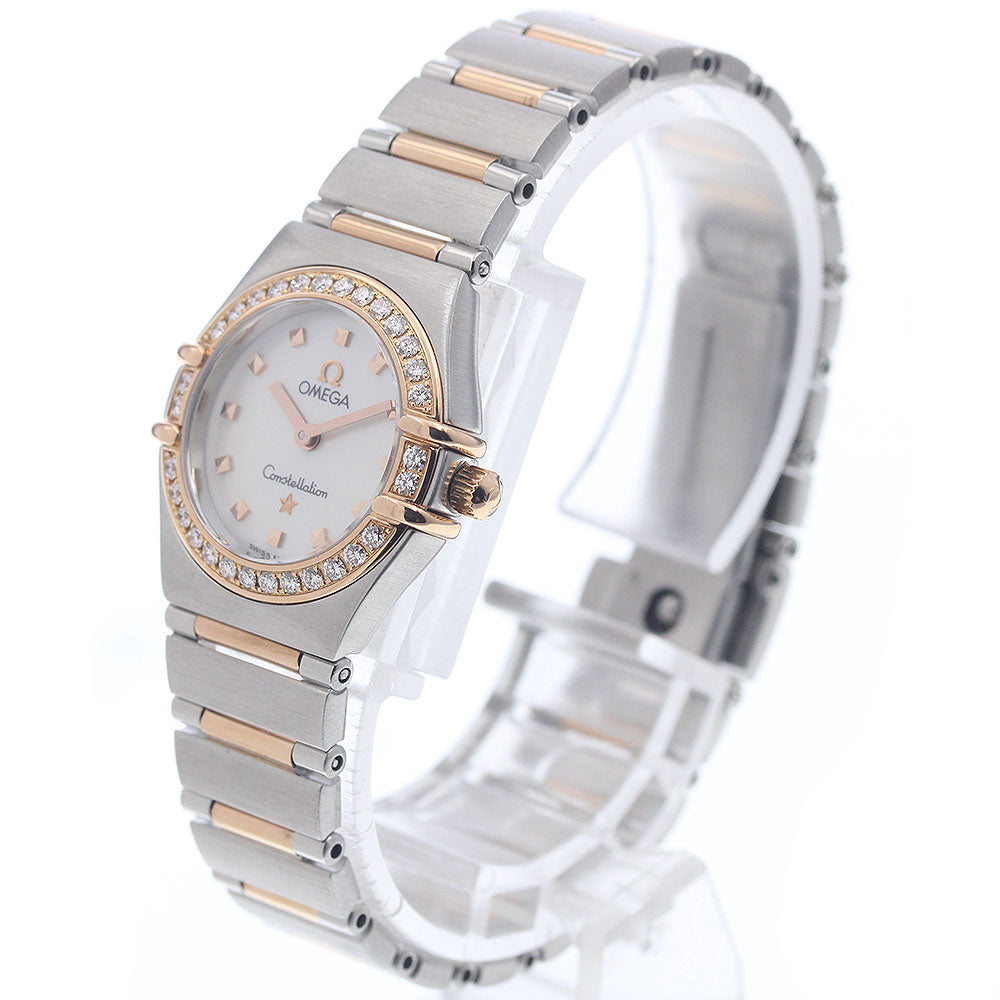OMEGA Constellation Mini My Choice 1368.71 Diamond Bezel White shell Dial Quartz Ladies Watch_966516