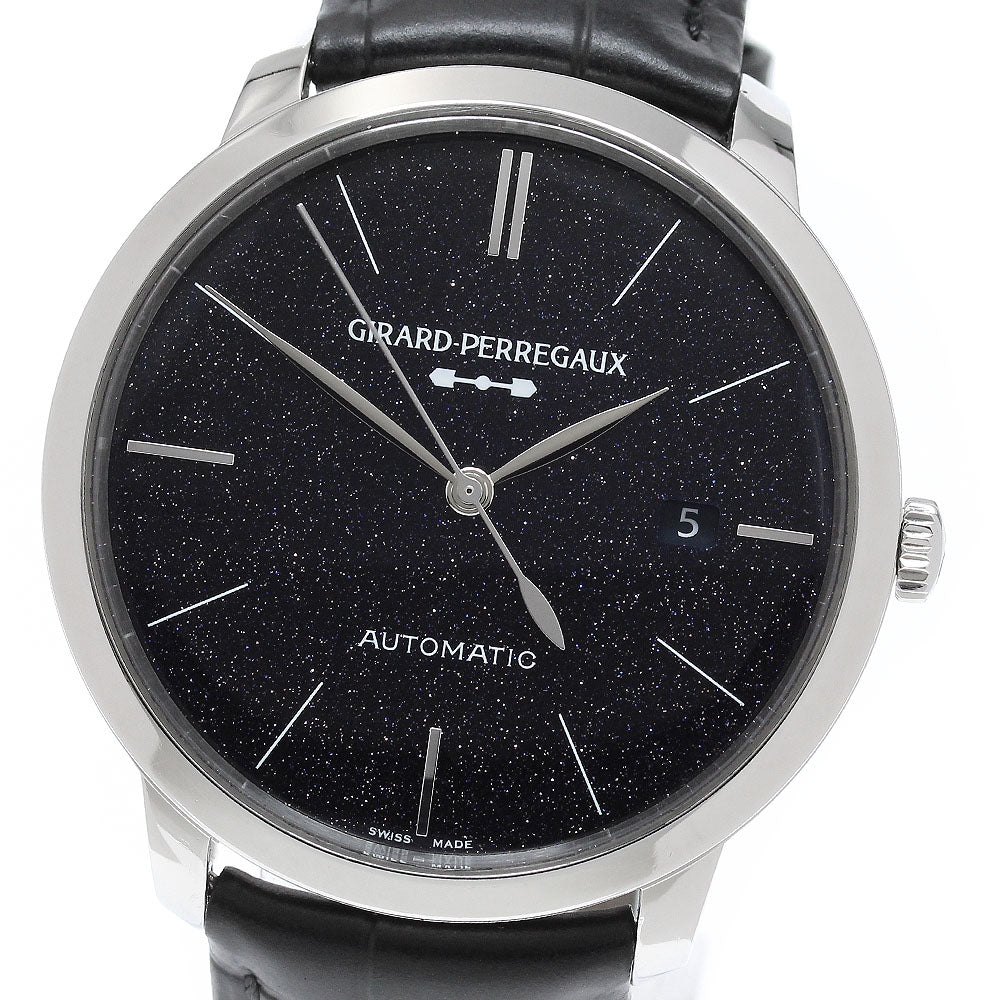 GIRARD PERREGAUX 1966 Orion Aventurine 49555-11-435 Date Navy Dial Automatic Men's Watch_966520