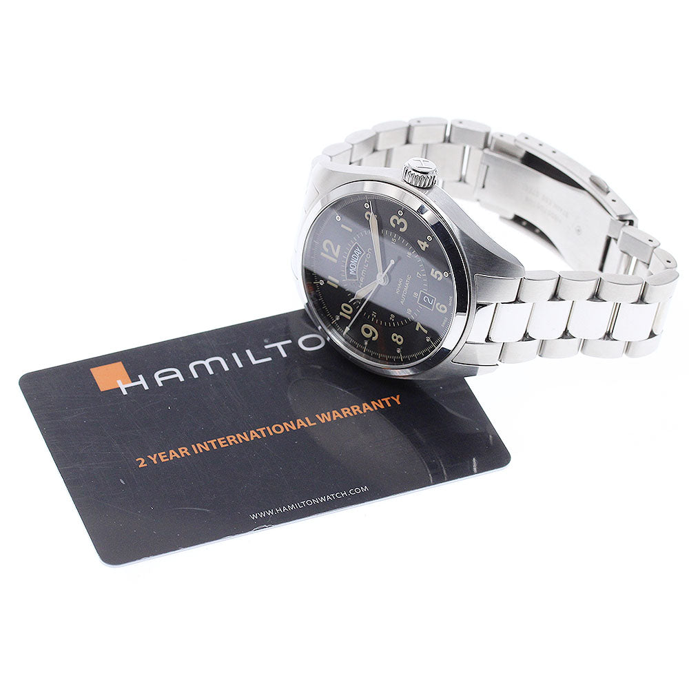 HAMILTON Khaki field H705051 Day date black Dial Automatic Men's Watch_966697