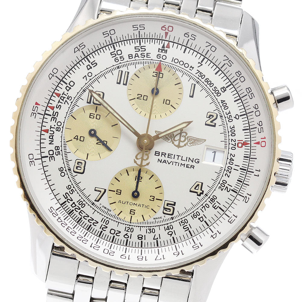 BREITLING Old Navitimer D13022 Chronograph YG bezel Automatic Men's Watch_966720