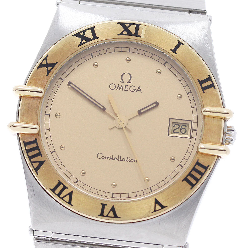 OMEGA Constellation Date gold Dial Quartz Men's Watch_966791