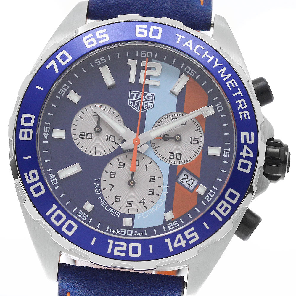 TAG HEUER Gulf Formula 1 CAZ101N Blue / orange Dial Quartz Men's Watch_967112