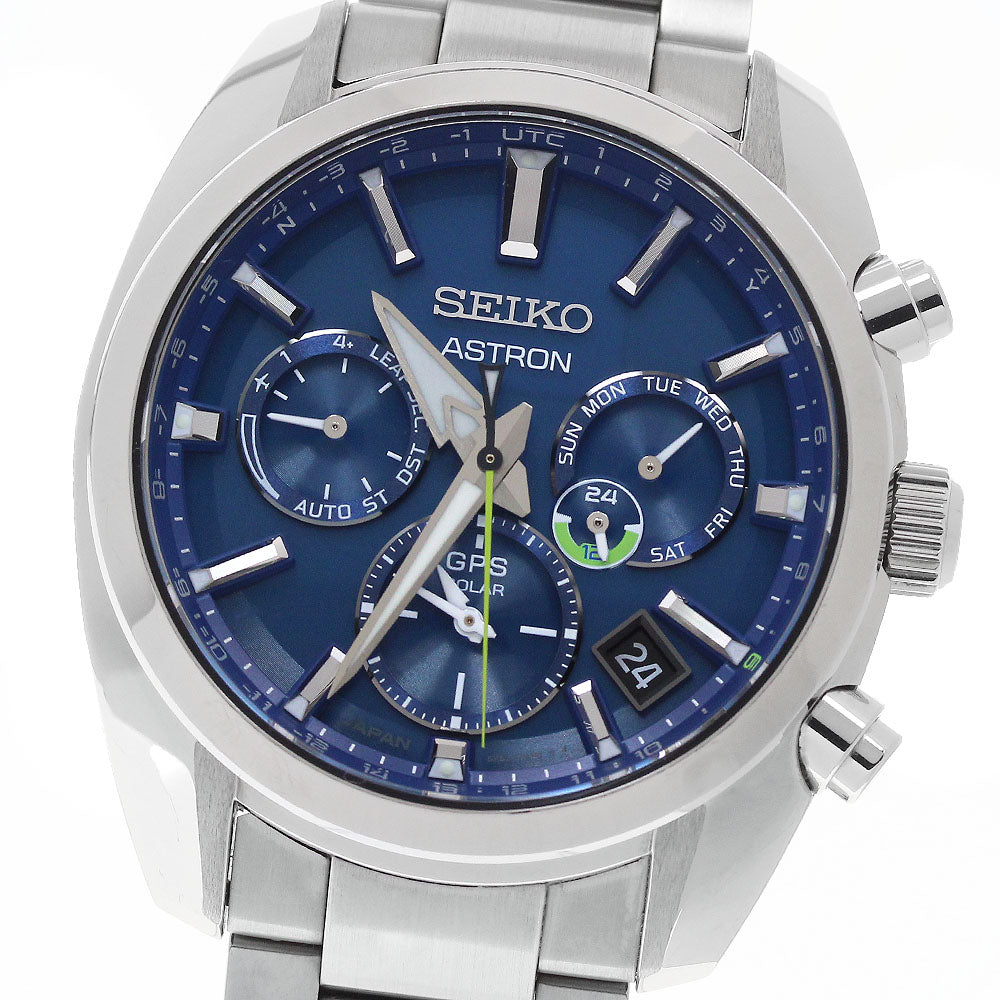 SEIKO Astron SBXC055/5X53-0AJ0 blue Dial Solar Powered Radio Men's Watch_967134