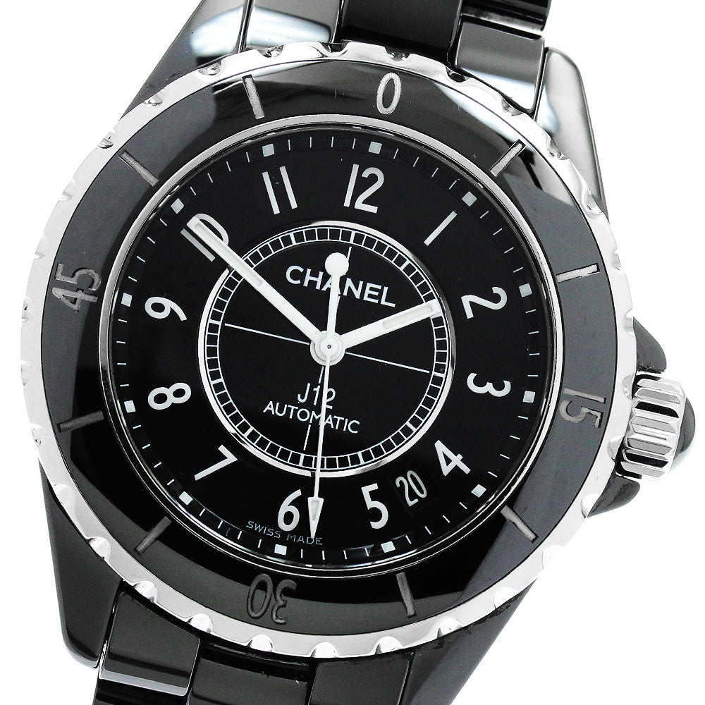 CHANEL J12 H0685 Black Ceramic 38MM Date Black Dial Automatic Men's Watch_967681
