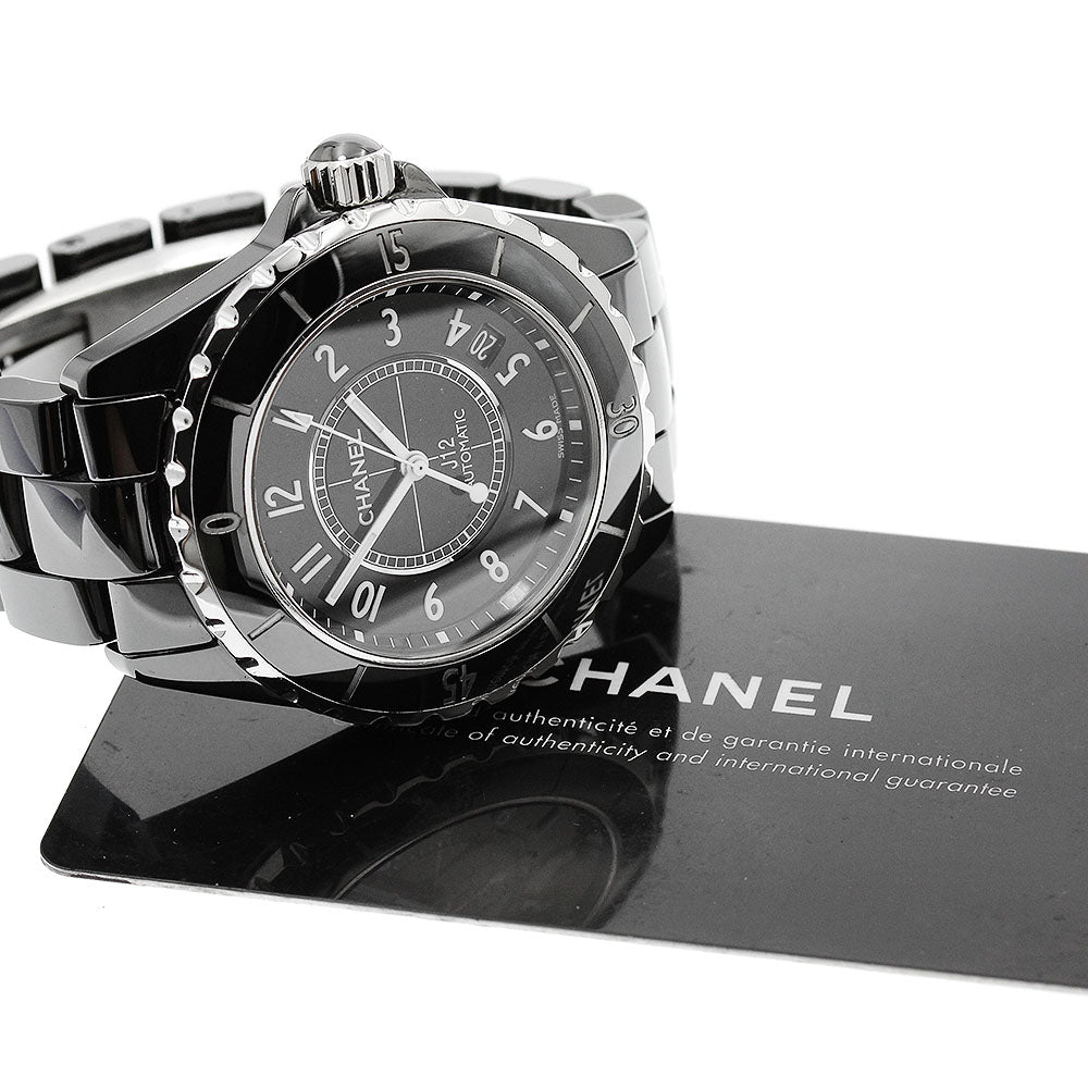CHANEL J12 H0685 Black Ceramic 38MM Date Black Dial Automatic Men's Watch_967681