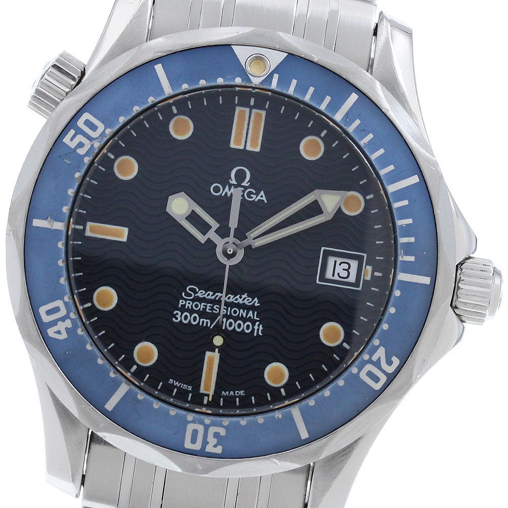 OMEGA Seamaster300 2561.80 Date Navy Dial Quartz Boy's Watch_968242