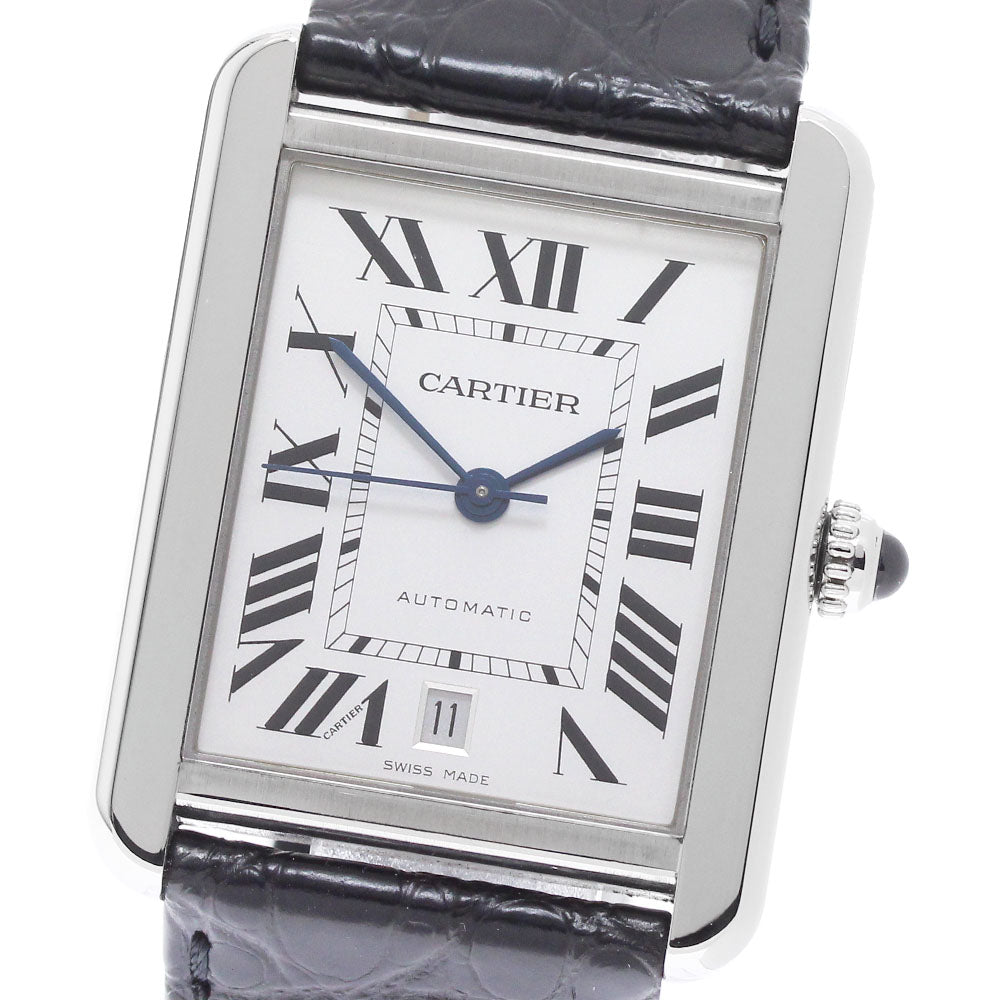 CARTIER Tank solo XL W5200027 Date Silver Dial Automatic Men's Watch_968416