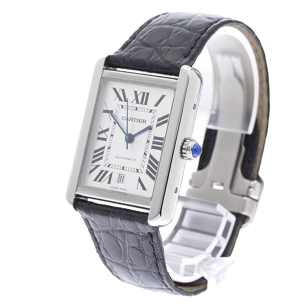 CARTIER Tank solo XL W5200027 Date Silver Dial Automatic Men's Watch_968416