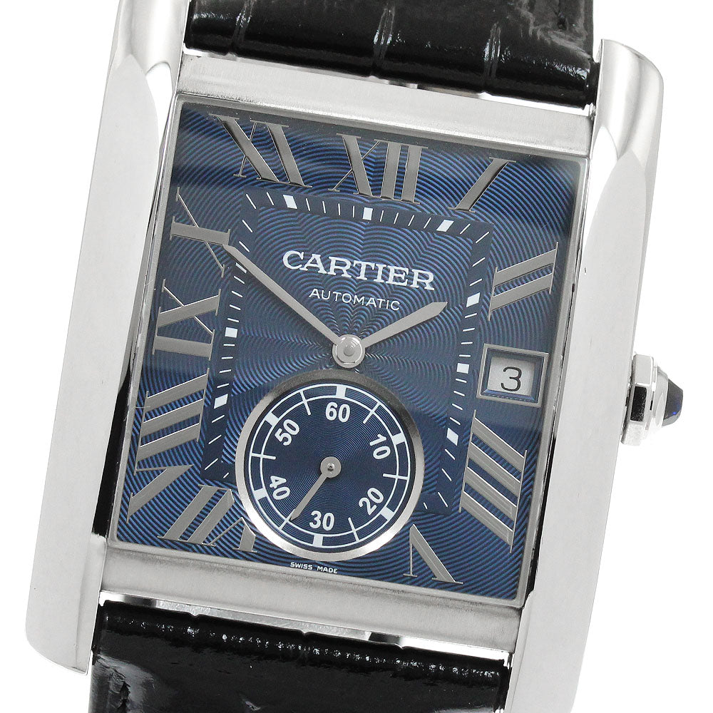 CARTIER Tank MC LM WSTA0010 Date Navy Dial Automatic Men's Watch_968433