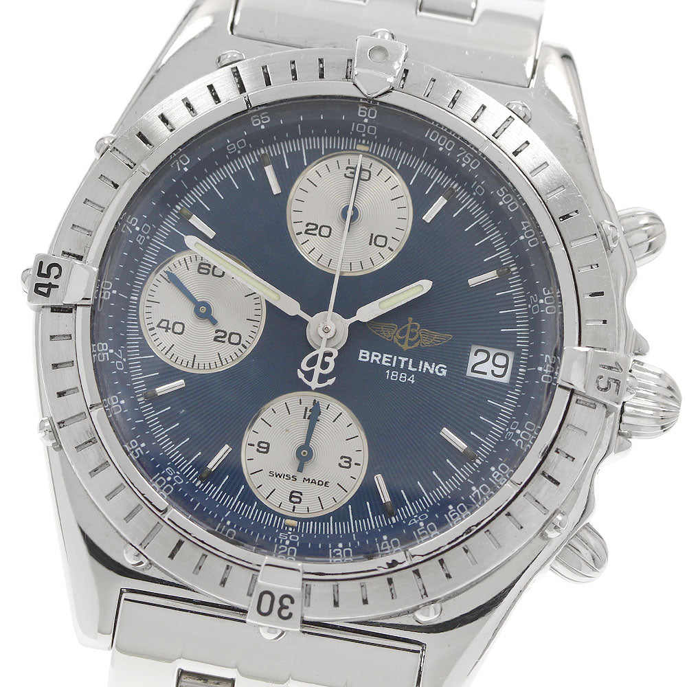 BREITLING Chronomat A13047 Date Navy Dial Automatic Men's Watch_969068