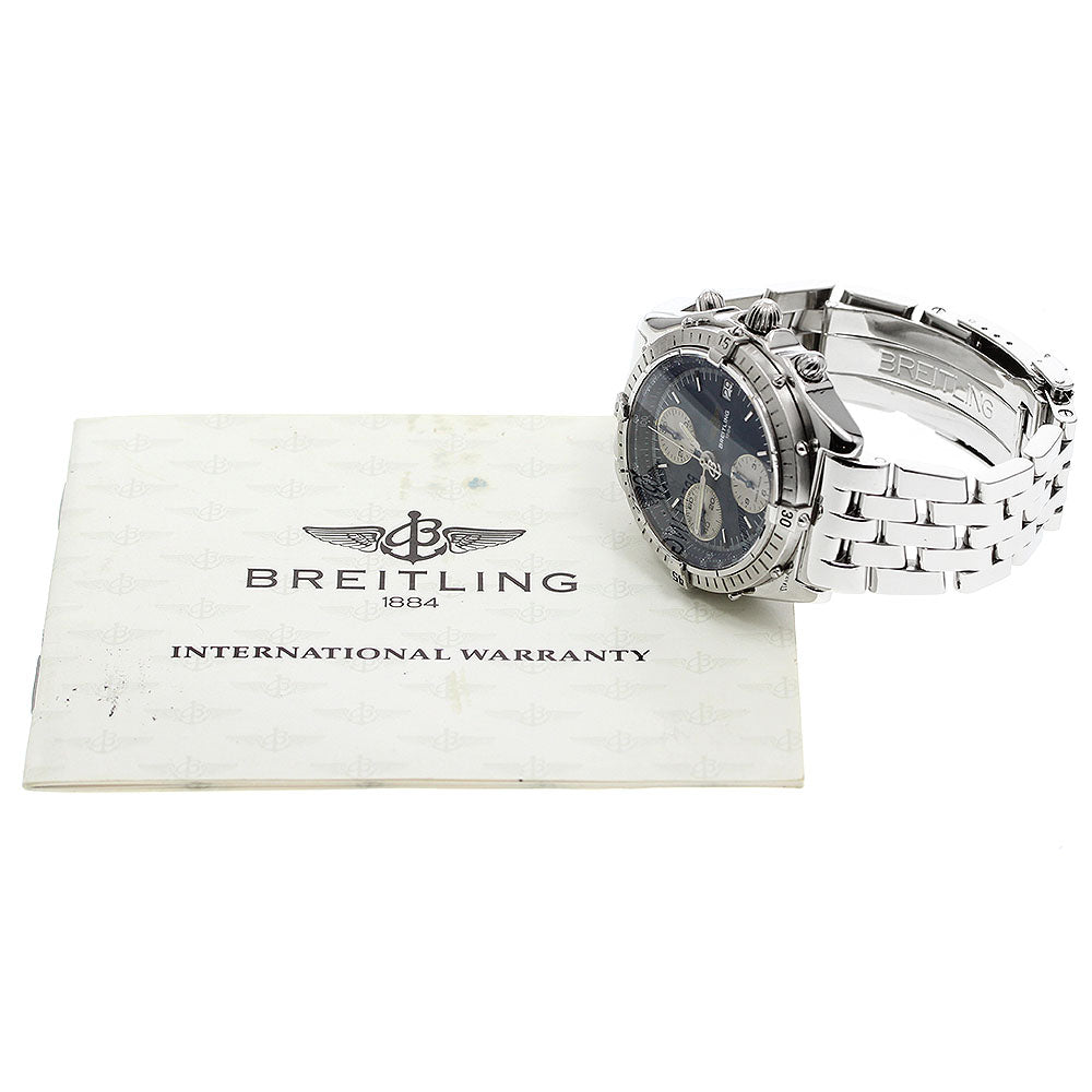 BREITLING Chronomat A13047 Date Navy Dial Automatic Men's Watch_969068
