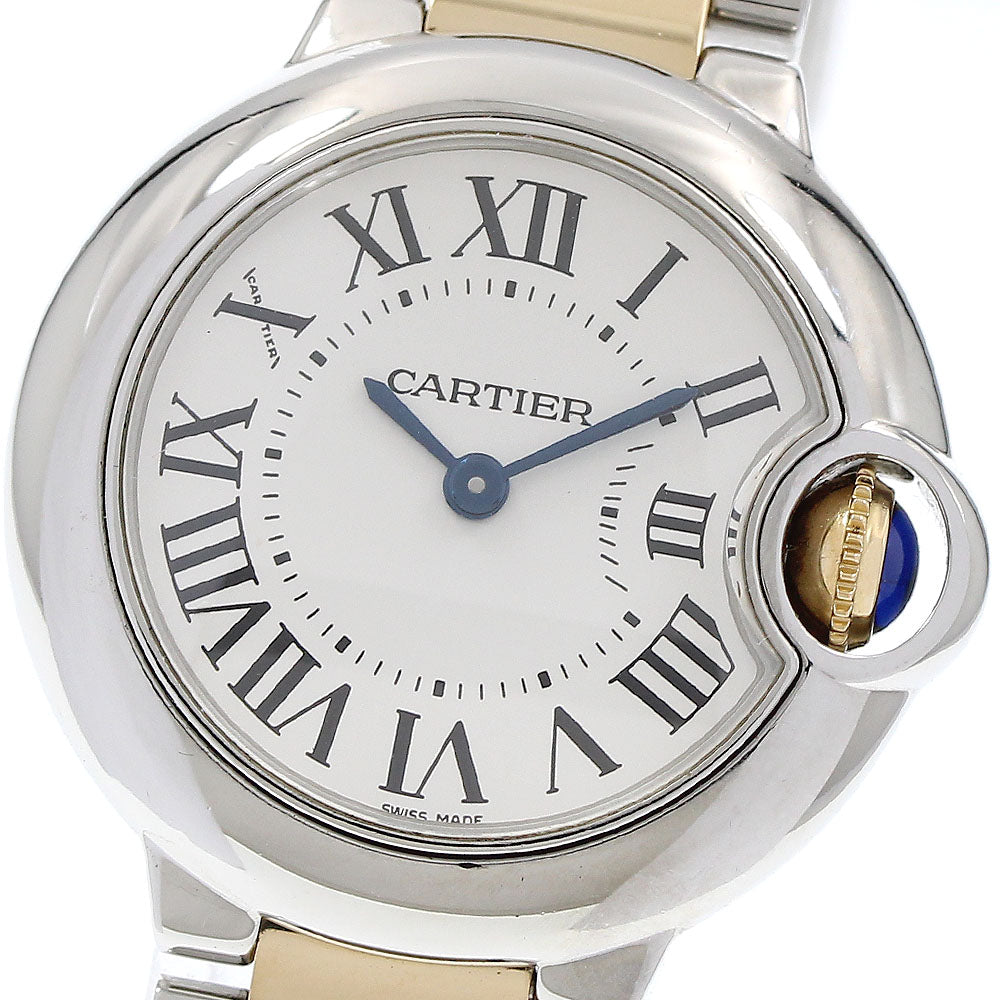 CARTIER Baron blue SM W2BB0010 28MM Silver Dial Quartz Ladies Watch_969491