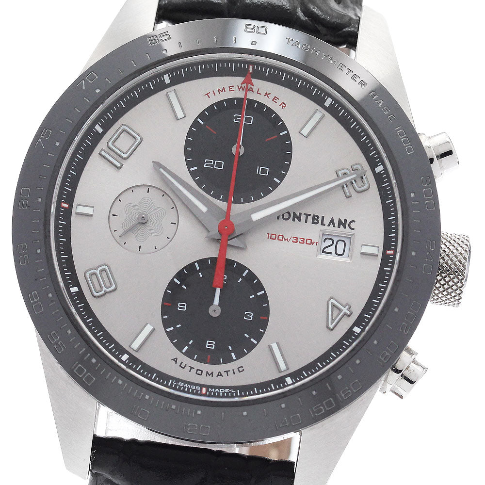 MONTBLANC Time walker 119940 Chronograph Date Silver / Black Dial Automatic Men's Watch_970476